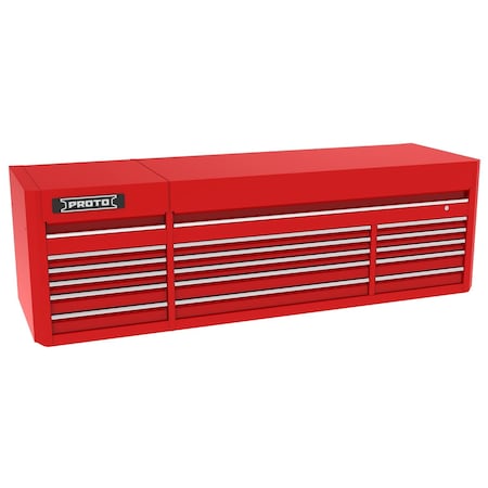 550 Series Top Chest, 15 Drawer, Red, Steel, 88 in W x 27 in D x 27-1/4 in H MPN:J558827B-15RD