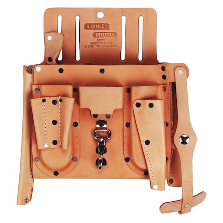Tool Pouch, Tool Pouch, Tan, Leather, 14 Pockets MPN:J95030
