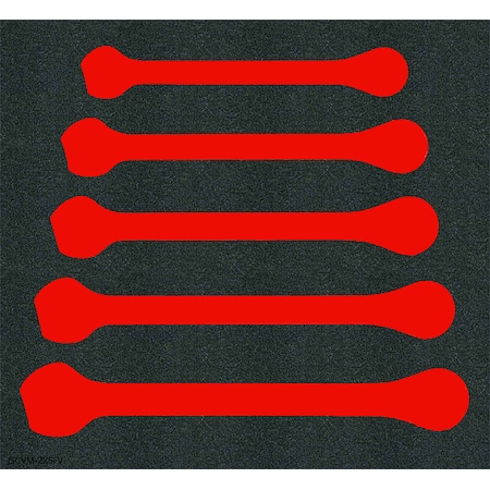 Foam Inserts, Black/Red, 16