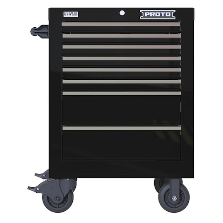Velocity Rolling Tool Cabinet, 8 Drawer, Black, Steel, 27 in W x 22-1/2 in D x 38-1/2 in H MPN:JSTV2739RS08BK