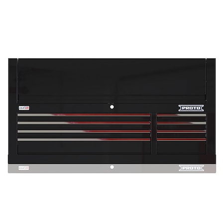 Velocity Top Chest, 8 Drawer, Black, Steel, 55 in W x 22-1/2 in D x 28 in H MPN:JSTV5528CD08BK