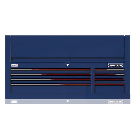 Velocity Top Chest, 8 Drawer, Blue, Steel, 55 in W x 22-1/2 in D x 28 in H MPN:JSTV5528CD08BL