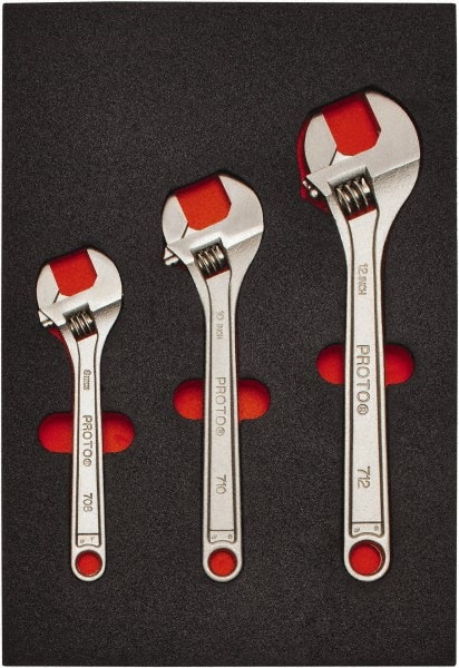 Spline Combination Wrench Set: 3 Pc, Inch MPN:J795K