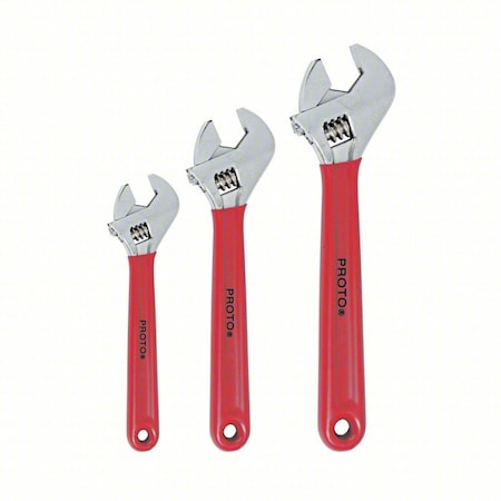 3 Piece Cushion Grip Adjustable Wrench Set MPN:J795GA