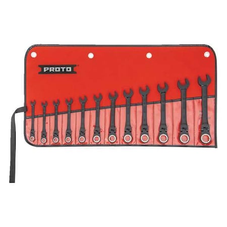 12 Pc Combo Lock Flex-Head Ratchet Wrench Metric MPN:JSCVMF-12S