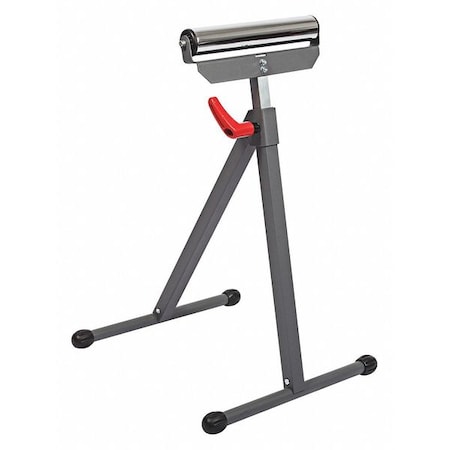 Portable Material Support Stand W/ Horizontal Roller, 11-1/2 in W, 28 in to 44 in H, Steel MPN:67108-G