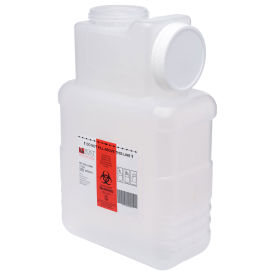 Post Medical 1.5 Gallon Leak-tight Sharps Container with Locking Screw Cap Translucent 22/CS 2201-LPBW-22