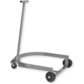 Pucel™ LBR-909H Low Drum Dolly Truck with Hinged Handle - Gray LBR-909H-GRAY