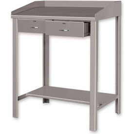 Pucel Shop Desk W/ 2 Drawers Sloped Surface 36