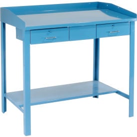 Pucel Extra-Wide Shop Desk W/ 2 Drawers Sloped Surface 48