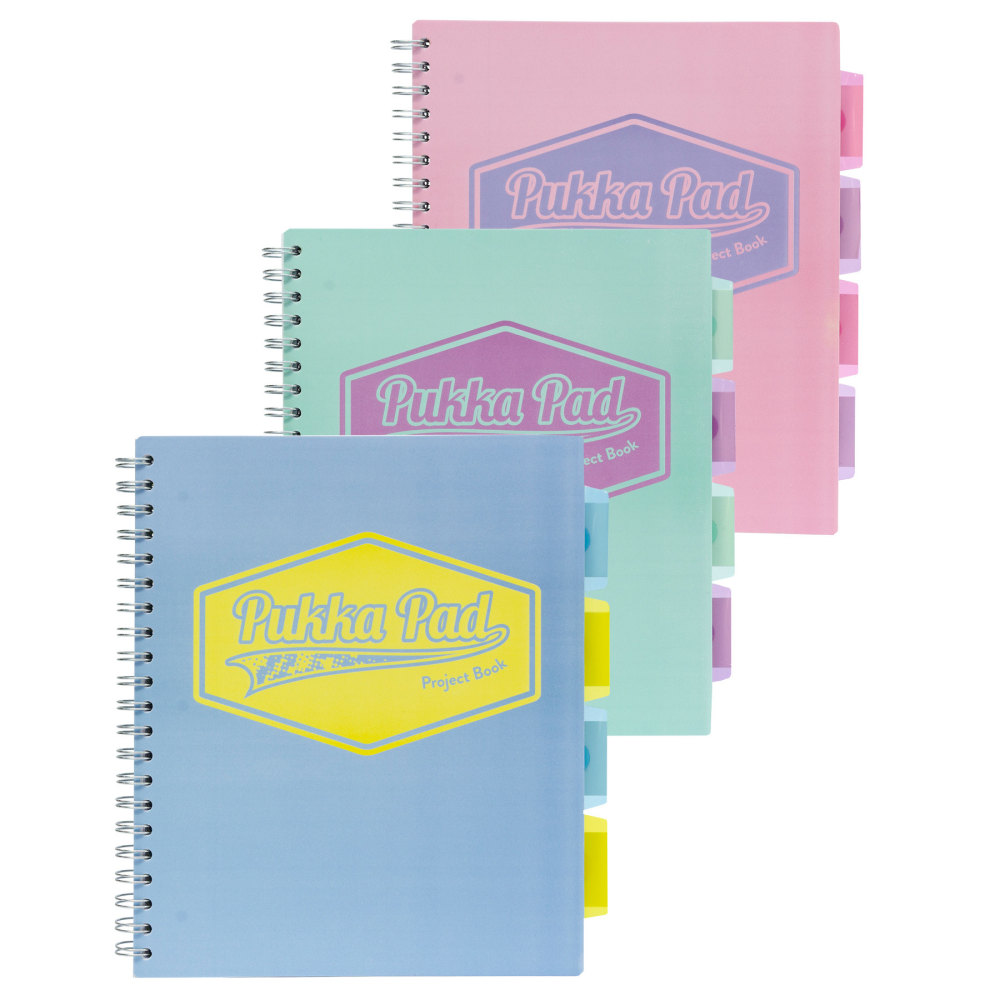 Pukka Pads Project Book, Letter Size, Pastel, Pack 3 MPN:PUK8867PST