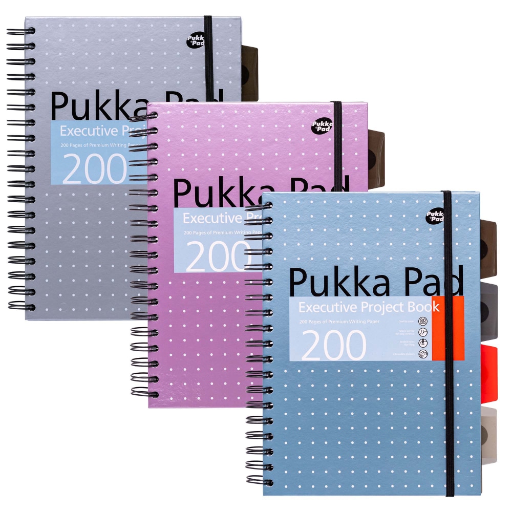 Pukka Pads B5 Project Books, Assorted Metallic Executive, Pack 3 MPN:PUK9589MET