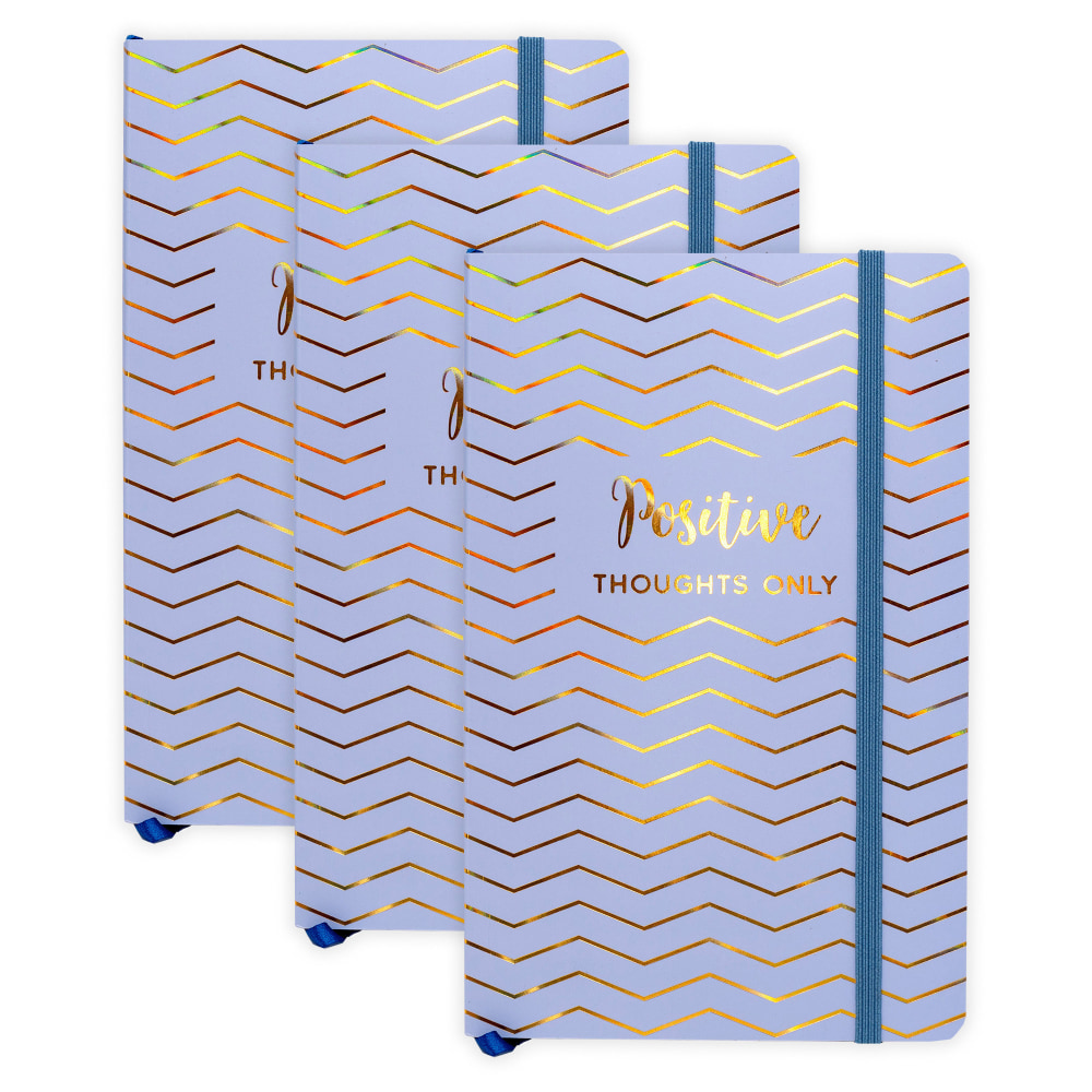 Pukka Pads Haze Journal, 8.2in x 5.11in, College Ruled, 192 Pages, Blue, Pack Of 3 MPN:PUK9977BEHZE