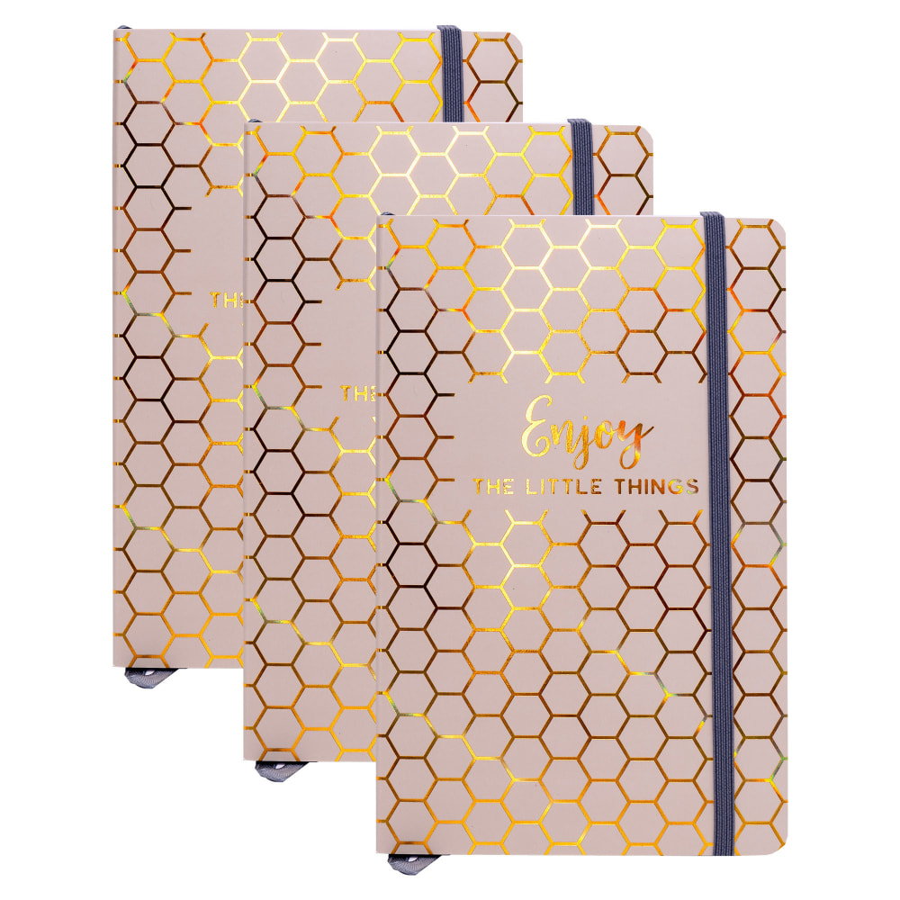 Pukka Pads Haze Journal, 8.2in x 5.11in, College Ruled, 192 Pages, Taupe, Pack Of 3 MPN:PUK9977TEHZE