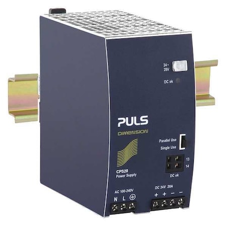DC Power Supply, 100/240V AC, 24/28V DC, 480 W, 20 A, DIN Rail MPN:CPS20.241