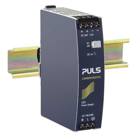 DC Power Supply, 100/240V AC, 24/28V DC, 80 W, 2.7 A, DIN Rail MPN:CS3.241
