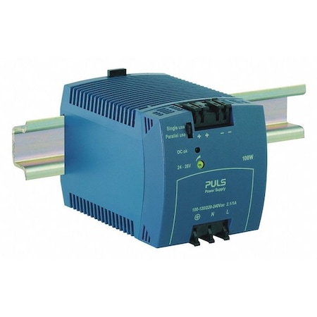 DC Power Supply, 100/120V AC; 200/240V AC, 24/28V DC, 100 W, 4.2 A, DIN Rail MPN:ML100.100