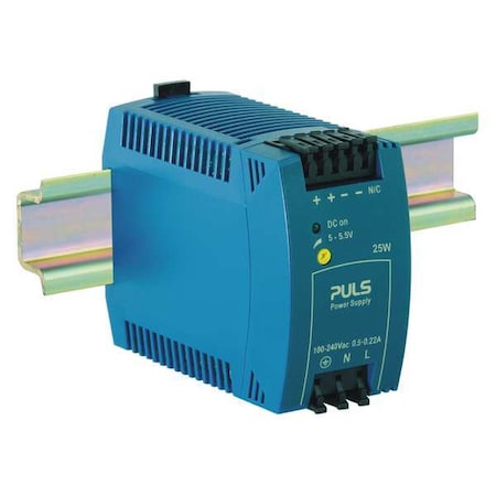 DC Power Supply, 100/240V AC, 5/5.5V DC, 25 W, 5 A, DIN Rail MPN:ML30.101
