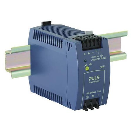 DC Power Supply, 100/240V AC, 10/12V DC, 30 W, 3 A, DIN Rail MPN:ML30.102