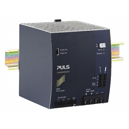 DC Power Supply, 380/480V AC, 24/28V DC, 960 W, 40 A, DIN Rail MPN:QT40.241