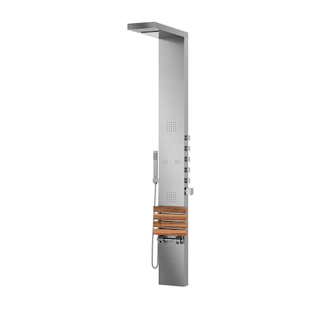 Matte Brushed Stainless Steel Shower Panel-Oahu Showerspa MPN:1035