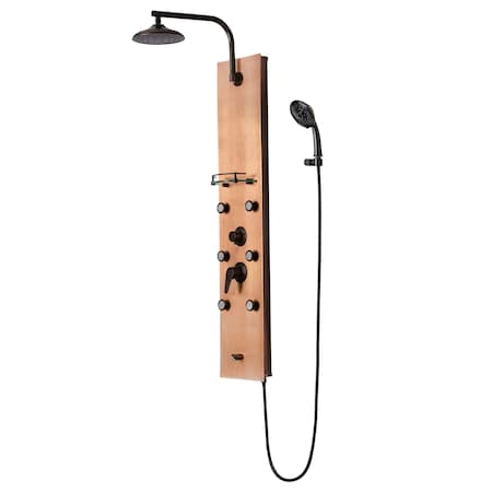 Brushed Copper Shower Panel-La Mesa Showerspa MPN:7007