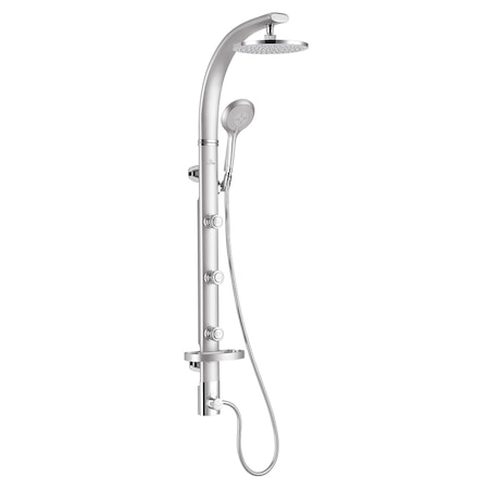 Shower System-Bonzai Shower System, Silver, Wall MPN:1017-S