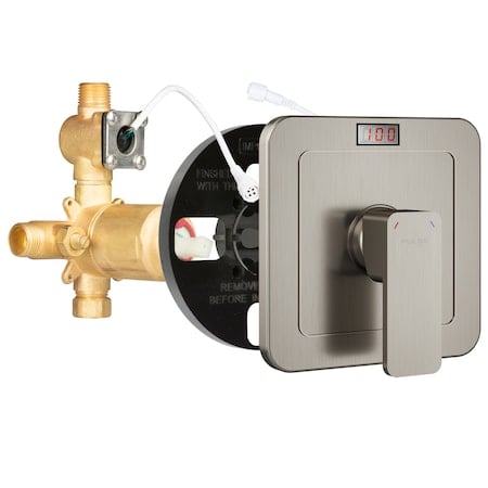Led Trutemp Pressure Balance Valve W/Brushed-Nickel Trim Kit, Mounting Type: Wall MPN:3004-RIV-PB-BN
