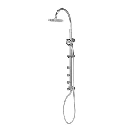 Shower System, Brass and ABS Shower Head: 8