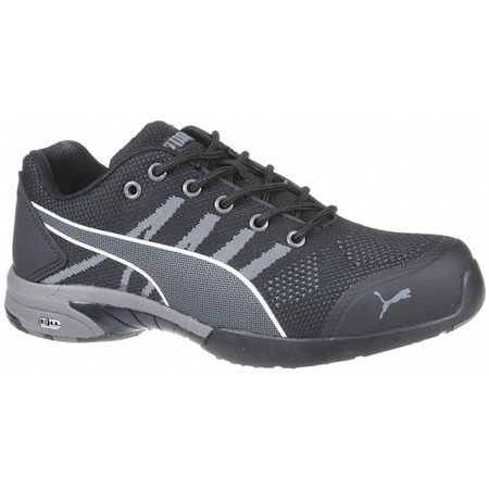 Women's Athletic Shoe, Steel Toe, Mesh Upper, Rubber Outsole, Lace Up, Black, 9 C MPN:642925-9 C