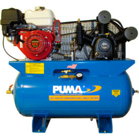 Puma TE-8030HGE 8 HP Stationary Gas Compressor 30 Gal 175 PSI 16.5 CFM Honda Electric/Recoil TE-8030HGE