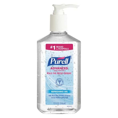 Hand Sanitizer, Gel, Pump Bottle, 12 oz, Citrus, Ethyl Alcohol, Moisturizing, 12 PK MPN:3659-12