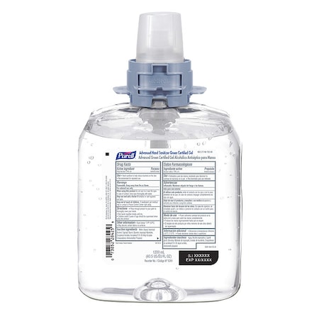 Hand Sanitizer, Cartridge, Gel, 1200mL, PK4, Hygiene Series: FMX MPN:5091-04
