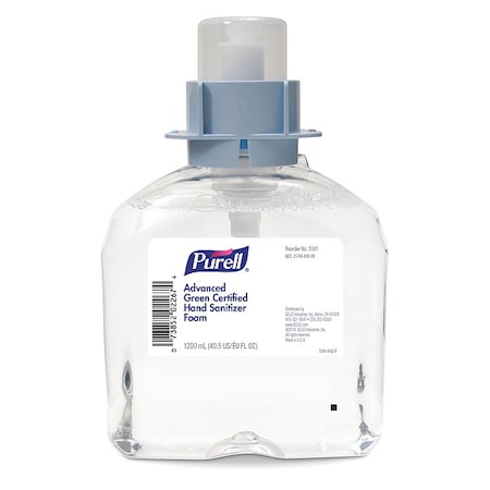 Hand Sanitizer, Cartridge, Foam, 1200mL, PK4 MPN:5191-04