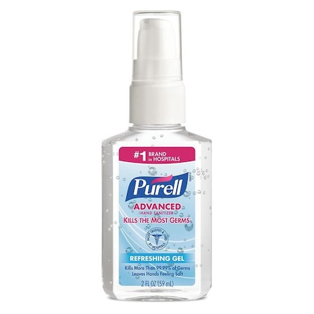 Advanced Hand Sanitizer Gel, 2oz Portable Pump Bottle, PK24 MPN:9606-24