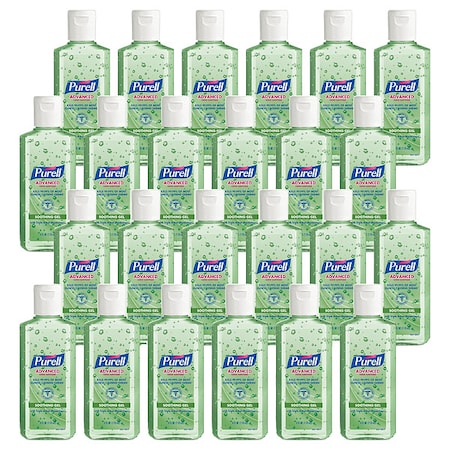 Hand Sanitizer Aloe Gel, 4oz Portable Flip Cap Bottle, PK24 MPN:9631-24