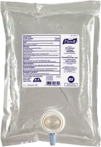 Hand Sanitizer: Gel, 1000 mL, Dispenser Refill MPN:2163-08