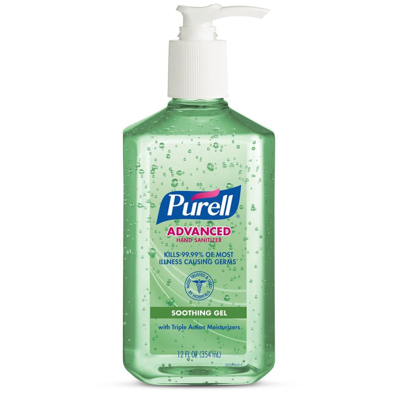 PURELL Advanced Hand Sanitizer Soothing Gel, Fresh Scent, 12 fl oz Pump Bottle (Min Order Qty 11) MPN:3639-12