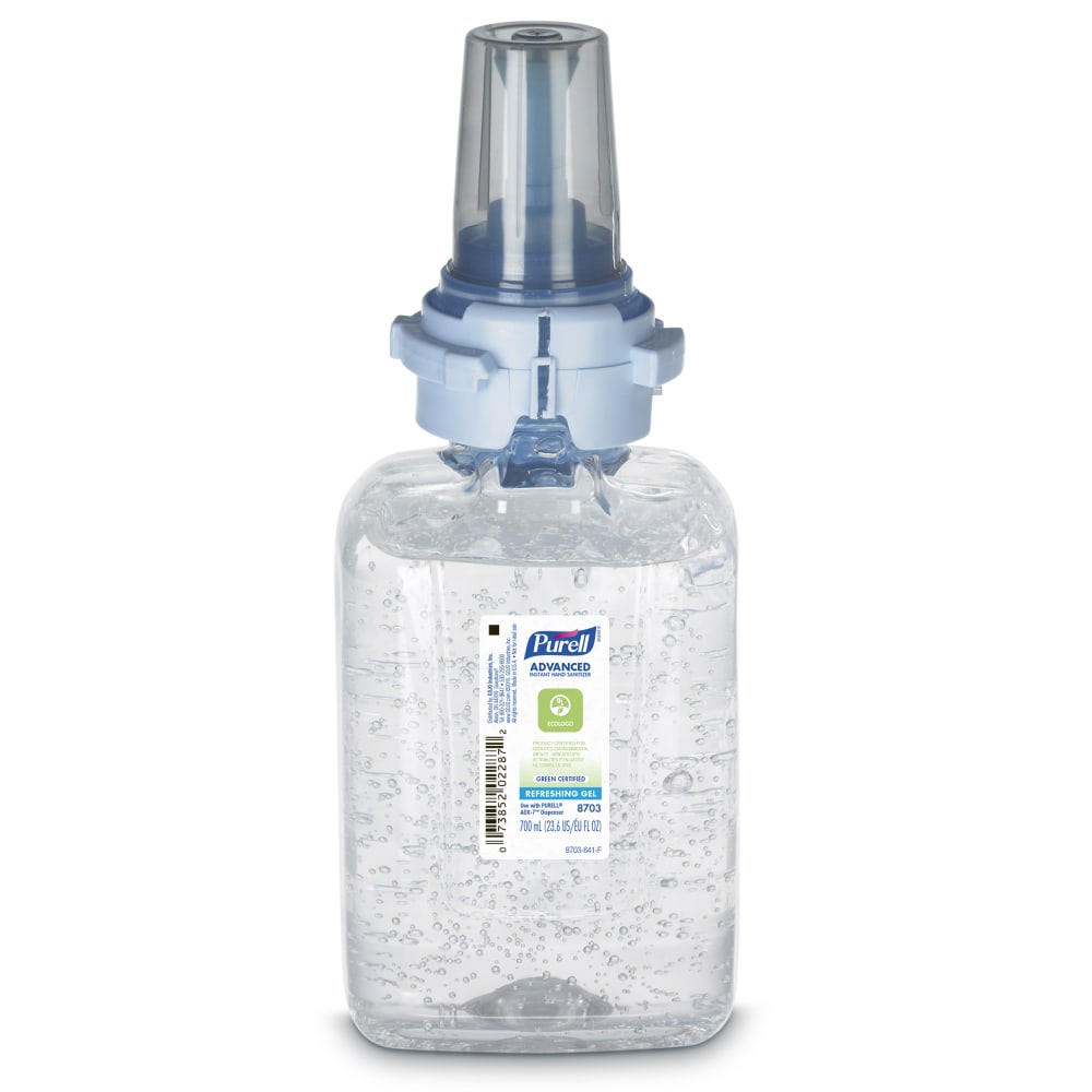 PURELL Advanced Hand Sanitizer Green Certified Gel Refill, Fragrance-Free, 700 mL MPN:GOJ870304CT