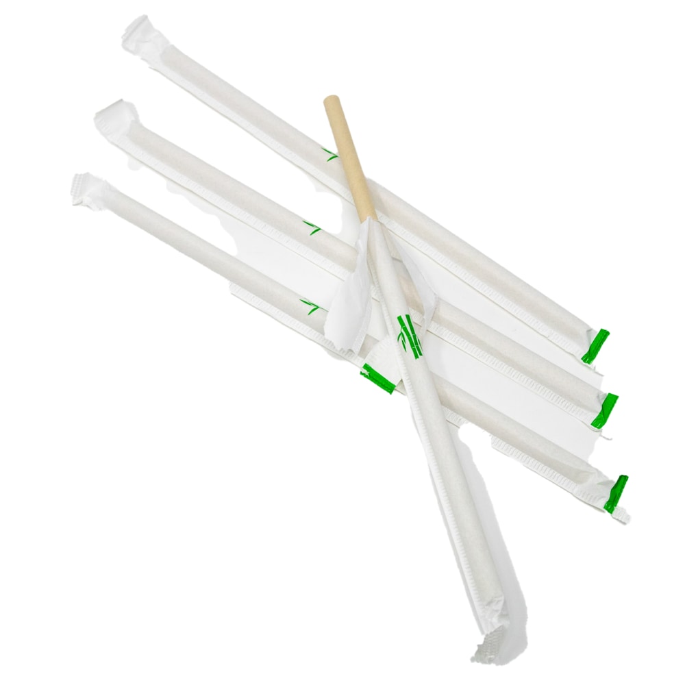Purely Bamboo Fiber Drinking Straws, 8in, Brown, Pack Of 10, 000 Straws MPN:MZL-B011CT