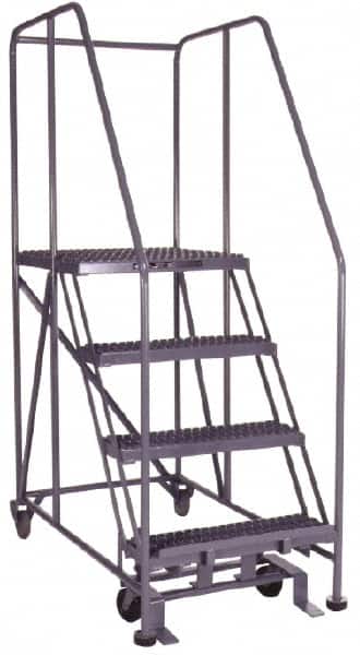 Steel Rolling Ladder: 4 Step MPN:504SWP2428GWLD
