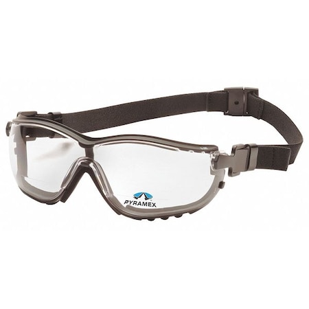 Bifocal Safety Goggles, 2.0 Diopter, Clear Lens, H2X Anti-Fog, Foam Padding, V2G Series MPN:GB1810STR20