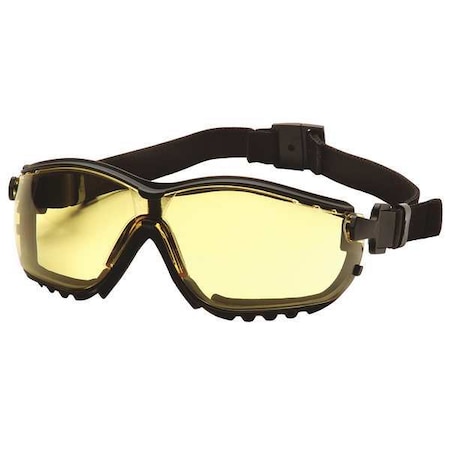 Safety Goggles, Amber Lens, H2X Anti-Fog, Direct Vented, Foam Padding, V2G Series MPN:GB1830ST