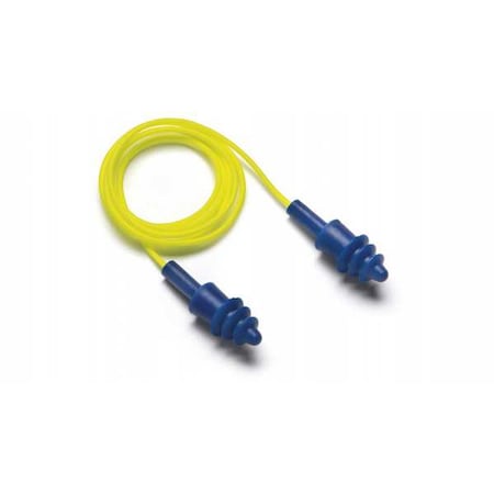 Reusable Rubber Vinyl Ear Plugs, Flanged Shape, 26 dB, 100 PK MPN:RP2001