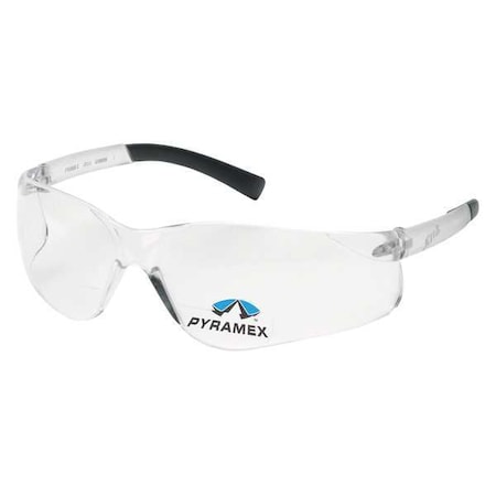 Ztek®, Reader Safety Glasses, Anti-Scratch, Clear Lens, Frameless, Wraparound MPN:S2510R15
