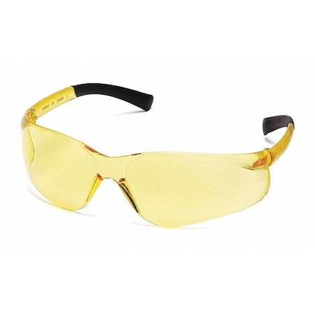 Ztek®, Safety Glasses, Anti-Scratch, Amber Lens, Amber Frame, Frameless MPN:S2530S
