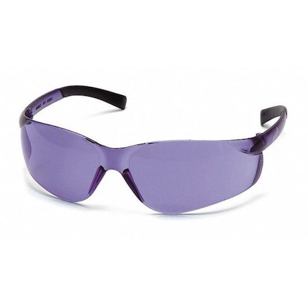 Ztek, Safety Glasses, Anti-Scratch, Purple Lens, Blue Mirror Frame, Frameless MPN:S2565S