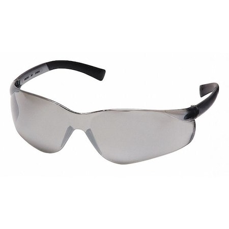 Ztek®, Safety Glasses, Anti-Scratch, Silver Mirror Lens, Black Frame, Frameless MPN:S2570S