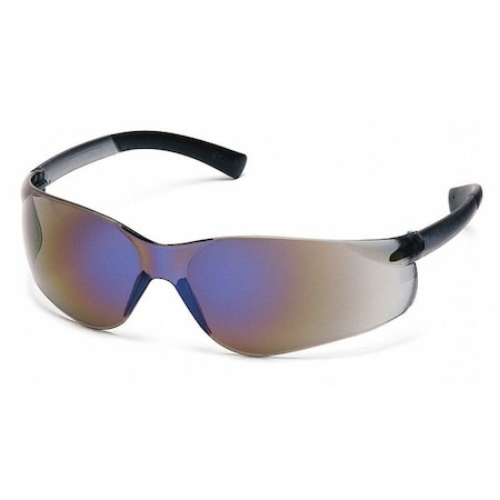 Ztek®, Safety Glasses, Anti-Scratch, Blue Mirror Lens, Black Frame, Frameless MPN:S2575S