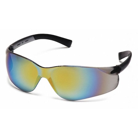 Ztek®, Safety Glasses, Anti-Scratch, Amber Mirror Lens, Black Frame, Frameless MPN:S2590S